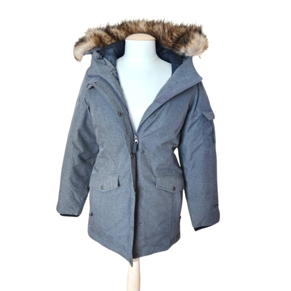 Eddie Bauer Down Filled Winter Puffer Jacket Faux Fur Hood - Picture 3 of 12